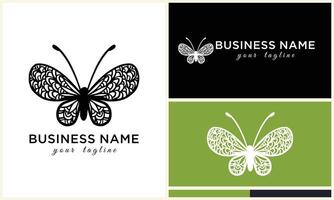 vector line butterfly logo template