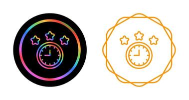 Clock With Stars Vector Icon
