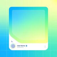 Social media frame isolated template. Colorful social media interface. vector