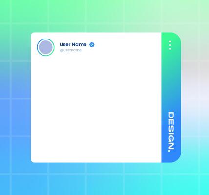 Social media frame isolated template. Colorful social media interface.