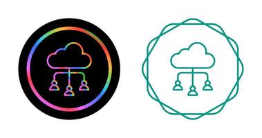 Cloud Collaboration Vector Icon