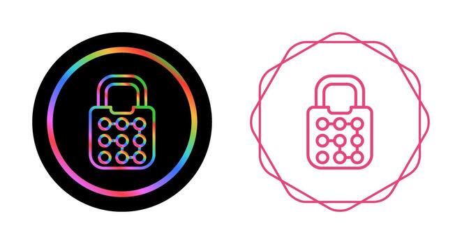 icono de vector de bloqueo de patrón