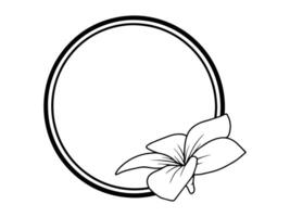 Flower Frame Black and White vector