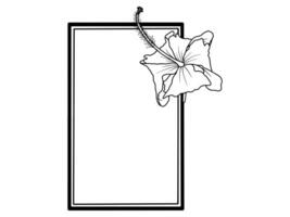 Hand Drawn Flower Sketch Line Art vector