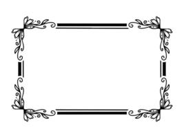 Frame Flower Sketch Line Art vector