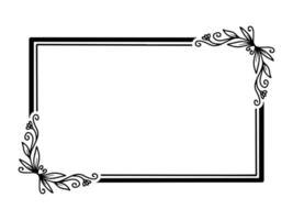 Hand Drawn Flower Sketch Line Art vector