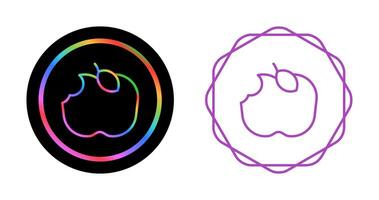 Apple Eaten Vector Icon