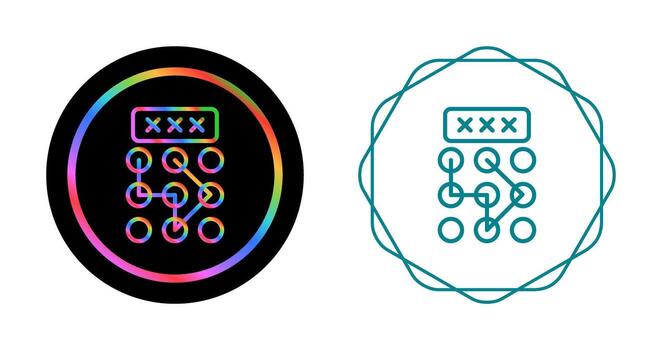 icono de vector de bloqueo de patrón