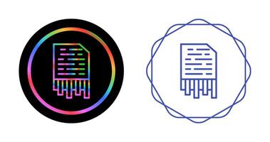 Shredding Vector Icon