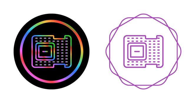 icono de vector de procesador