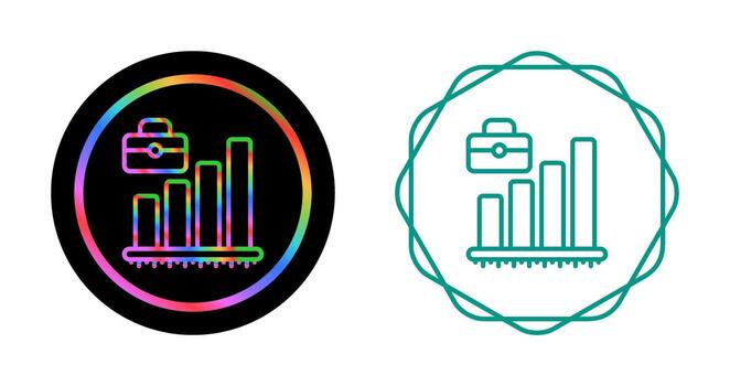 Briefcase with Chart Vector Icon