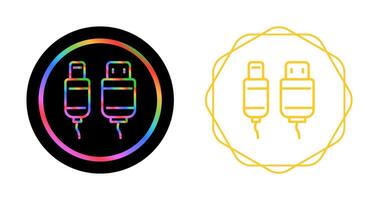 icono de vector de cable usb