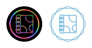 Notebook with Decorative Vector Icon
