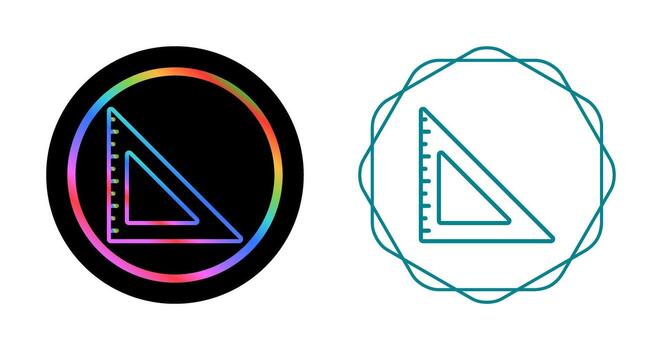 icono de vector de regla triangular