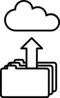 Cloud icon symbol vector image. Illustration of the hosting storage design image