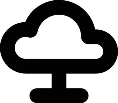 Cloud icon symbol vector image. Illustration of the hosting storage design image
