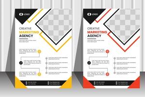 Creative and modern business flyer template design vector