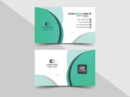 Corporate business card template with two gradient color variation vector