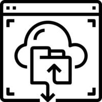 Cloud icon symbol vector image. Illustration of the hosting storage design image