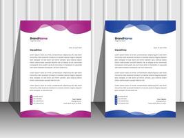 Modern corporate letterhead template design. vector