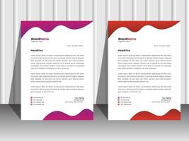 Free Modern letterhead design template. vector