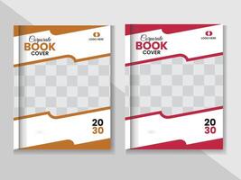 Corporate annual cover design template. vector