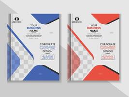 Corporate and creative book cover design template. vector