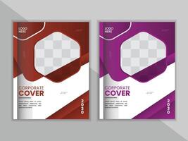 Modern book cover design template. vector