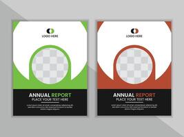 Free Modern book cover or annual report design template. vector