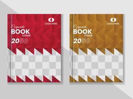 Set of book cover template designs. Vector illustration.