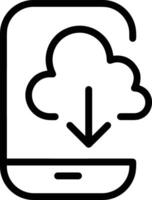 Cloud icon symbol vector image. Illustration of the hosting storage design image