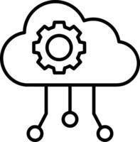 Cloud icon symbol vector image. Illustration of the hosting storage design image