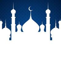 Mosque dome background with flat design and beautiful patterns vector