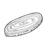 Vector Sketch Onion Round Slices