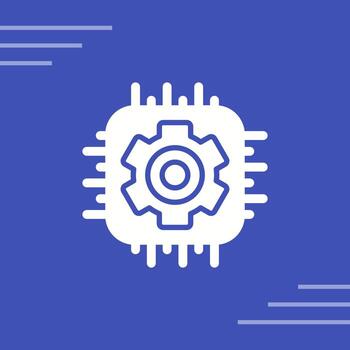 icono de vector de cpu