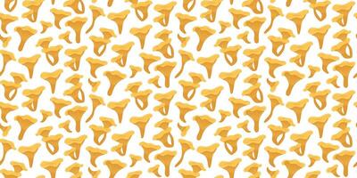 Seamless pattern with chanterelle mushrooms. vector illustration