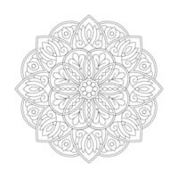 Snowflake silhouette pattern for Coloring book page vector