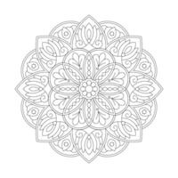 Snowflake silhouette pattern for Coloring book page vector