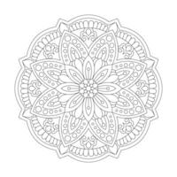 Circle flower of mandala with floral ornament pattern vector