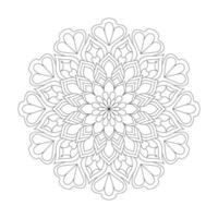 Luminous Attractive Mandala Coloring Book Page for kdp Book Interior vector