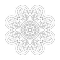 Elegant Mandala Frame for Coloring book page vector