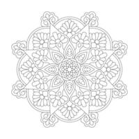 A seamless pattern of intricate mandala for Coloring book page vector