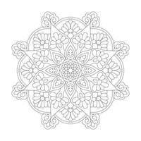 A seamless pattern of intricate mandala for Coloring book page vector