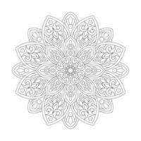 Geometric floral pattern for Coloring book page vector