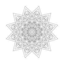 Simple Ornament Art Mandala Colouring Book vector