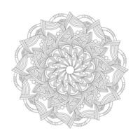 Blissful Decorative Mandala Coloring Book Page for kdp Book Interior vector