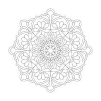 abstract mandala flower for coloring book vector
