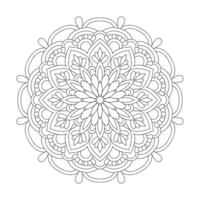 Luminous Relaxation Mandala Coloring Book Page for kdp Book Interior vector