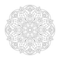 Symmetrical fractal Abstract for Coloring book page vector