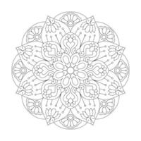 Symmetrical fractal Abstract for Coloring book page vector